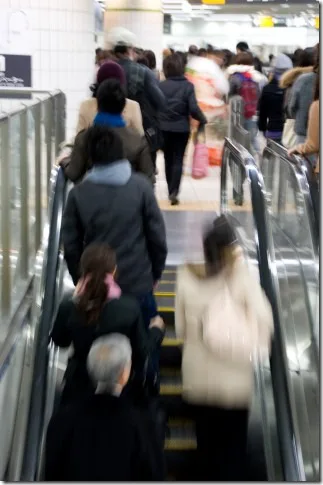 エスカレーター＠東急東横線・横浜駅